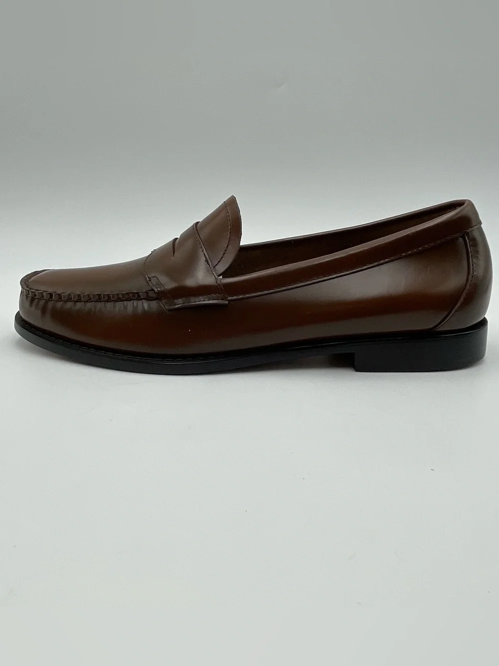 G.H. Bass Men SZ 13D Logan Weejun Cognac Leather Penny Loafers MSRP $195
